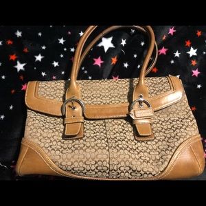 Coach purse. Tan/brown bag.